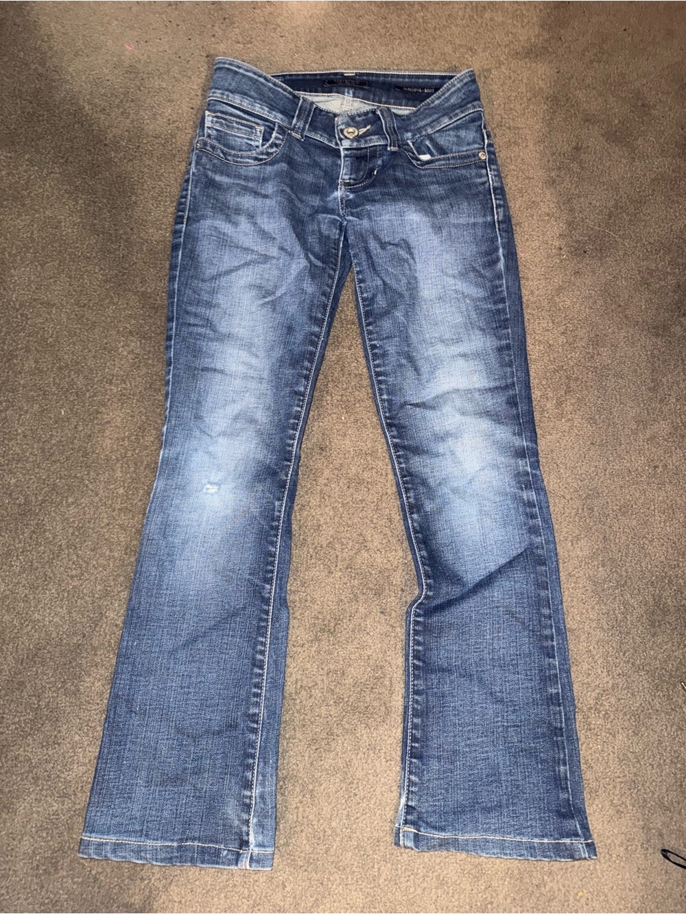 Women’s Blue Ultra Low-rise Bootcut Jeans